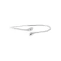 Silver liquid metal open cuff bracelet adjustable minimalist teardrop wrist jewelry - Water Drop Silver