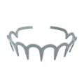 Serre-tête ondulé gris pour le maquillage, bandeau en U antidérapant accessoire de cheveux. - Gris Argent