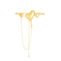 Bracciale da braccio aperto in metallo fuso dorato con catena di nappe alla moda - Oro