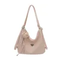 Sac à main rose convertible en dos pour femme avec pendentif ours et joli pompon. - Avec Pendentif / Rose