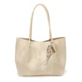 Sac cabas décontracté minimaliste coréen, grand sac porté épaule pour femme élégant. - Grand Avec Pendentif / Blanc Cassé