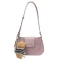 Sac à épaule tendance violet clair pour femme avec pendentif ours mignon et clous d'étoiles. - Avec Pendentif / Violet