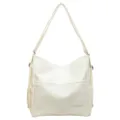 Versatile women's leather tote bag, large capacity casual shoulder and backpack for daily use. - Yellow