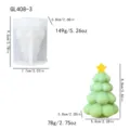 Weihnachtsbaum Silikonform Set mit Kerze, Abmessungen und Gewichtsangaben im Detail. - Sternen-Weihnachtsbaum (GL408-3)