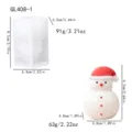 Silikonform und fertiges Schneemannprodukt mit detaillierten Maßen für Handwerk. - Schneemann (GL408-1)