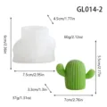 Silicone succulent plant mold for DIY scented candles, soaps, and aroma diffuser stones. - Cactus GL014-2