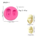 Silicone mold for dual human faces, vintage character face fondant cake decoration tool. - Human Face Portrait Style (GP629-1)