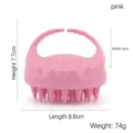 Rosa ergonomische Kopfhautmassagebürste zum Haarewaschen und zur Pflege Detailansicht - Handshampoorbürste Rosa (Hülle)