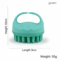 Grüne Kopfhaut-Massagebürste und Shampoo-Bürste aus umweltfreundlichem Weizenstroh - Rotierender Handheld-Stil / Grün