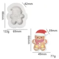 Silicone mold details showing dimensions and weight for Christmas gingerbread man crafts. - Knit Gingerbread Man (GP821-1)