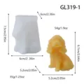 3D cute dog silicone mold set for scented candle gypsum DIY fondant chocolate decor - Cocker Spaniel (GL319-1)