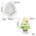 Detailed dimensions and specifications of the knitted texture Christmas tree silicone mold. - Knit Christmas Tree (GP822-1)