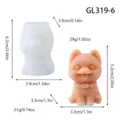 3D puppy silicone mold and finished dog figurine size and weight specification details. - Pomeranian (GL319-6)