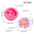 Daisy silicone mold for cake decorating, chocolate, candle and aromatherapy crafts. - Daisy G1144-1