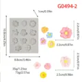 11-Kavität Blumen Silikonform für Fondant Kuchen Dekoration und Schokolade Backen. - 11er-Kleine Blumen G0494-2
