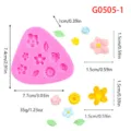 Silicone flower leaf mold mini fondant chocolate baking tool cake decoration DIY - Mini Flower Leaf Combination (G0505-1)
