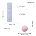 3D silicone mold for handmade soap candle making with dimension specs and sphere product. - GP1055-1