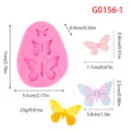Silicone butterfly mold 3D texture fondant cake chocolate decoration DIY handmade soap tool - Butterfly Shape (G0156-1) / Pink