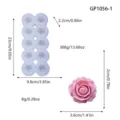 3D Rose Silicone Mold 10-Cavity Flower Soap Candle DIY Craft Mold with Size Specs - GP1056-1