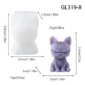 3D bulldog silicone mold and finished figurine detail showing accurate dimensions and weight specs. - Chihuahua (GL319-8)