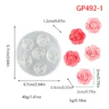 Mini bloem siliconen mal voor DIY aromatherapie gipskaarsen, perfect knutselgereedschap. - Rozenstijl (GP492-1)