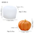 Silicone mold and finished pumpkin set for DIY aromatherapy candles, handmade soaps, and crafts. - Small Pumpkin Style (G1503-3)