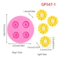 Siliconen bloemvorm set voor DIY geurkaarsen, gips en aromatherapie ambacht detailweergave - Roze Madeliefje Stijl (GP547-1) / Roze