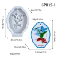 Silicone mold and plaster pendant set featuring lily of the valley relief design, perfect for aromatherapy. - Blue Lily of the Valley (GP815-1) / Mold 11.5x8.5x2cm