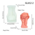 Silikon Kerzenform Set 3D romantische Paare Rose Form DIY handgemachte Aromatherapie Bastel Werkzeug - Rosen-Liebesgelübde (GL652-2)