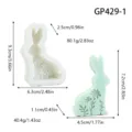 Rabbit silicone mold with floral design, ideal for DIY scented candles, plaster, and resin crafts. - 3D Carved Rabbit (GP429-1)