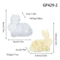 3D carved rabbit silicone mold with plant pattern for DIY aromatherapy candle making - 3D Carved Rabbit (GP429-2)