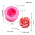3D rose silicone mold DIY scented candle handmade soap fondant chocolate plaster mold - Rose Bud (G0512-1)
