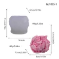 3D Sleeping Angel Flower Silicone Mold DIY Aromatherapy Candle Plaster Soap Resin Mold - Angel Baby (GL1035-1) / Translucent