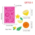 Siliconen fruit fondant mal van voedingskwaliteit citroen sinaasappel sterfruit 10x6.3cm - Citroen Serie (GP753-1)