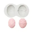 Paasei siliconen mal set, roze fondant chocolade bakgereedschap taartdecoratie accessoire. - 2-Cavity Paasei