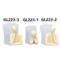 Silicone mold abstract thinking figure DIY aromatherapy candle plaster resin craft tool - Assorted Style A