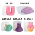 Silicone candle molds DIY aromatic plaster resin craft molds variant set of geometric shapes - Combination Set D
