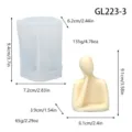 Abstract Thinking Human Face Silicone Mold DIY Aromatherapy Candle Resin Variant - Right Hand on Cheek GL223-3