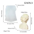 Silicone mold and blindfolded bust candle mold set, DIY abstract art resin plaster soap tool. - Blindfolded Girl G1676-3
