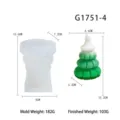 Christmas tree candle silicone mold set with finished product dimensions and weight specs. - G1751-4
