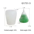 Christmas tree silicone candle mold with detailed dimensions and weight specifications for DIY. - G1751-5