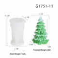 Moule à bougie en silicone sapin de Noël bricolage fait main outil cire parfumée 10cm - G1751-11