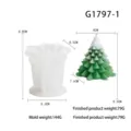 Moule en silicone pour sapin de noël et bougie finie avec dimensions et poids clairs. - G1797-1