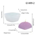Silicone candle mold DIY pleated fan shape craft mold for handmade soap and scented wax - Seashell G1499-2