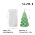 Moule à bougie en silicone sapin de Noël bricolage cire artisanat décoration maison - GL096-1