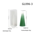 Moule à bougie en silicone sapin de Noël avec bougie finie, outil pour fabriquer du savon. - GL096-3