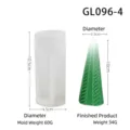 Moule en silicone pour bougie arbre de Noël, design feuille de rose 3D pour artisanat fait main. - GL096-4