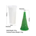 Ensemble de moule a bougie en silicone sapin de Noel avec parametres de taille detailles. - GL154-2