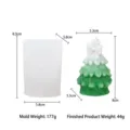 Moule à bougie en silicone sapin de Noël avec dimensions détaillées et poids des pièces. - GL156-1