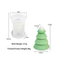 Moule à bougie en silicone sapin de Noël et décoration d'arbre vert avec dimensions claires. - GL184-2